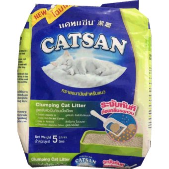 CATSAN ทรายแมว สูตรจับตัวเป็นก้อนเมื่อเปียก - ขนาด 5 ลิตร CATSAN ทรายแมว สูตรจับตัวเป็นก้อนเมื่อเปียก - ขนาด 5 ลิตร