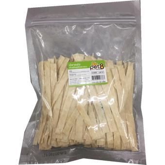 Pet8 Fish Strip (JJF12) ปลาเส้นสำหรับสุนัขและแมว เส้นใหญ่ บรรจุ 150g. Pet8 Fish Strip (JJF12) ปลาเส้นสำหรับสุนัขและแมว เส้นใหญ่ บรรจุ 150g.