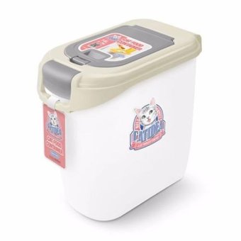 Catidea ถังเก็บอาหารเม็ดสำหรับสุนัข บรรจุได้ 5-7 kg. สีเทา Catidea ถังเก็บอาหารเม็ดสำหรับสุนัข บรรจุได้ 5-7 kg. สีเทา