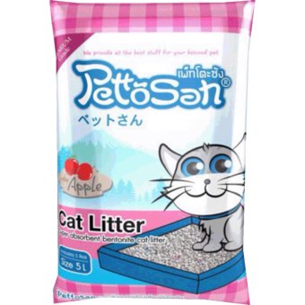 PettoSan Apple Cat Litter ทรายแมวเพ็ตโตะซัง กลิ่นแอปเปิ้ล ทรายอนามัย Bentonite ชนิดจับตัวเป็นก้อน เกรดพรีเมี่ยม ขนาด 5 ลิตร PettoSan Apple Cat Litter ทรายแมวเพ็ตโตะซัง กลิ่นแอปเปิ้ล ทรายอนามัย Bentonite ชนิดจับตัวเป็นก้อน เกรดพรีเมี่ยม ขนาด 5 ลิตร
