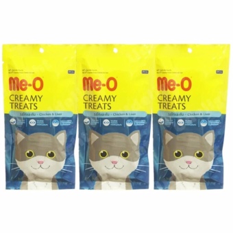 Me-O (Meo) Cat Treat Chicken and Liver Flavor 60g (3 units) มีโอ ขนมแมวเลีย รสไก่และตับ 60 กรัม (3 ห่อ) Me-O (Meo) Cat Treat Chicken and Liver Flavor 60g (3 units) มีโอ ขนมแมวเลีย รสไก่และตับ 60 กรัม (3 ห่อ)