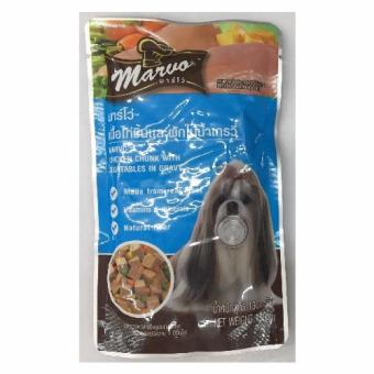 Marvo อาหารเปียกสุนัข รสเนื้อไก่ชิ้นในน้ำเกรวี่ 130g ( 12 units ) Marvo อาหารเปียกสุนัข รสเนื้อไก่ชิ้นในน้ำเกรวี่ 130g ( 12 units )