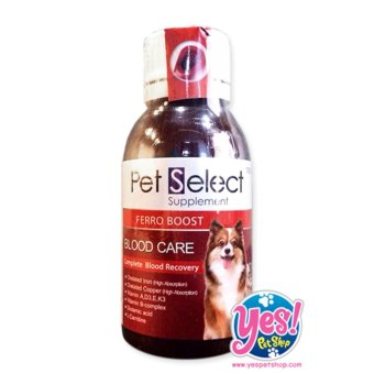 Pet Selectอาหารเสริม หมาแมว บำรุงเลือด เหมาะกับเมื่อตั้งท้อง หรือให้นมลูก และหลังผ่าตัด100 ml. Pet Selectอาหารเสริม หมาแมว บำรุงเลือด เหมาะกับเมื่อตั้งท้อง หรือให้นมลูก และหลังผ่าตัด100 ml.