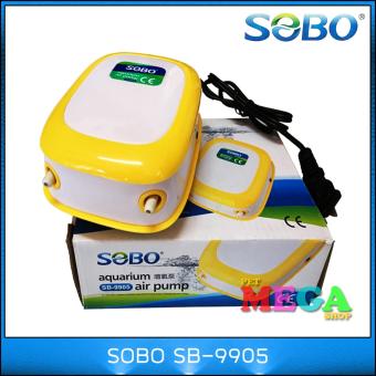 ปั๊มลม SOBO SB-9905 (ขาวเหลือง) ลม2ทาง ปั๊มออกซิเจน ปั๊มลม SOBO SB-9905 (ขาวเหลือง) ลม2ทาง ปั๊มออกซิเจน