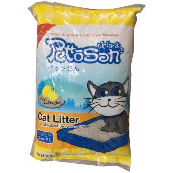PettoSan Lemon Cat Litter ทรายแมวเพ็ตโตะซัง กลิ่นมะนาว ทรายอนามัย Bentonite ชนิดจับตัวเป็นก้อน เกรดพรีเมี่ยม ขนาด 5 ลิตร PettoSan Lemon Cat Litter ทรายแมวเพ็ตโตะซัง กลิ่นมะนาว ทรายอนามัย Bentonite ชนิดจับตัวเป็นก้อน เกรดพรีเมี่ยม ขนาด 5 ลิตร