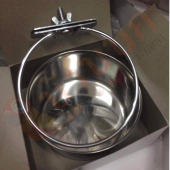 ชามสแตนเลส พร้อมห่วงยึดกรง ขนาด 10oz เส้นผ่าศูนย์กลาง 9.5cm ชามสแตนเลส พร้อมห่วงยึดกรง ขนาด 10oz เส้นผ่าศูนย์กลาง 9.5cm