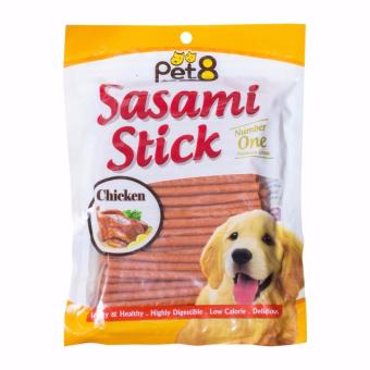 Pet8 Sasami Stick-Chicken Flavor สต๊กแท่งรสไก่ (JS01) 400 g. Pet8 Sasami Stick-Chicken Flavor สต๊กแท่งรสไก่ (JS01) 400 g.