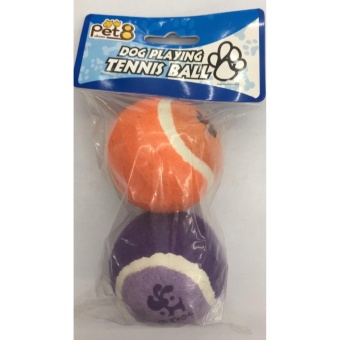 Pet8 Dog Playing Tennis Ball ลูกบอลคละสี บรรจุ 2 ลูก (2 Units) Pet8 Dog Playing Tennis Ball ลูกบอลคละสี บรรจุ 2 ลูก (2 Units)
