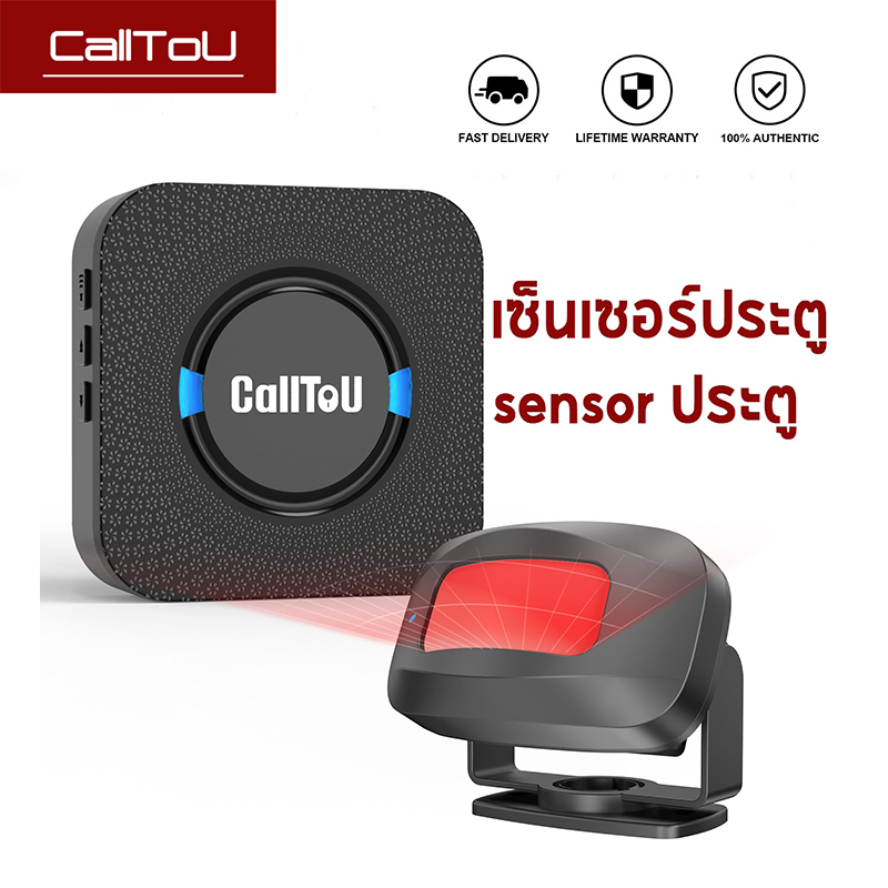 Calltou Door Sensor, Door Sensor, People Detection Sensor, Motion Sensor Alarm, Motion Detection System with Sensors, 500 Feet for Home/Elderly/Patients/Dementia Patients ราคา 201 บาท*ส่งฟรี