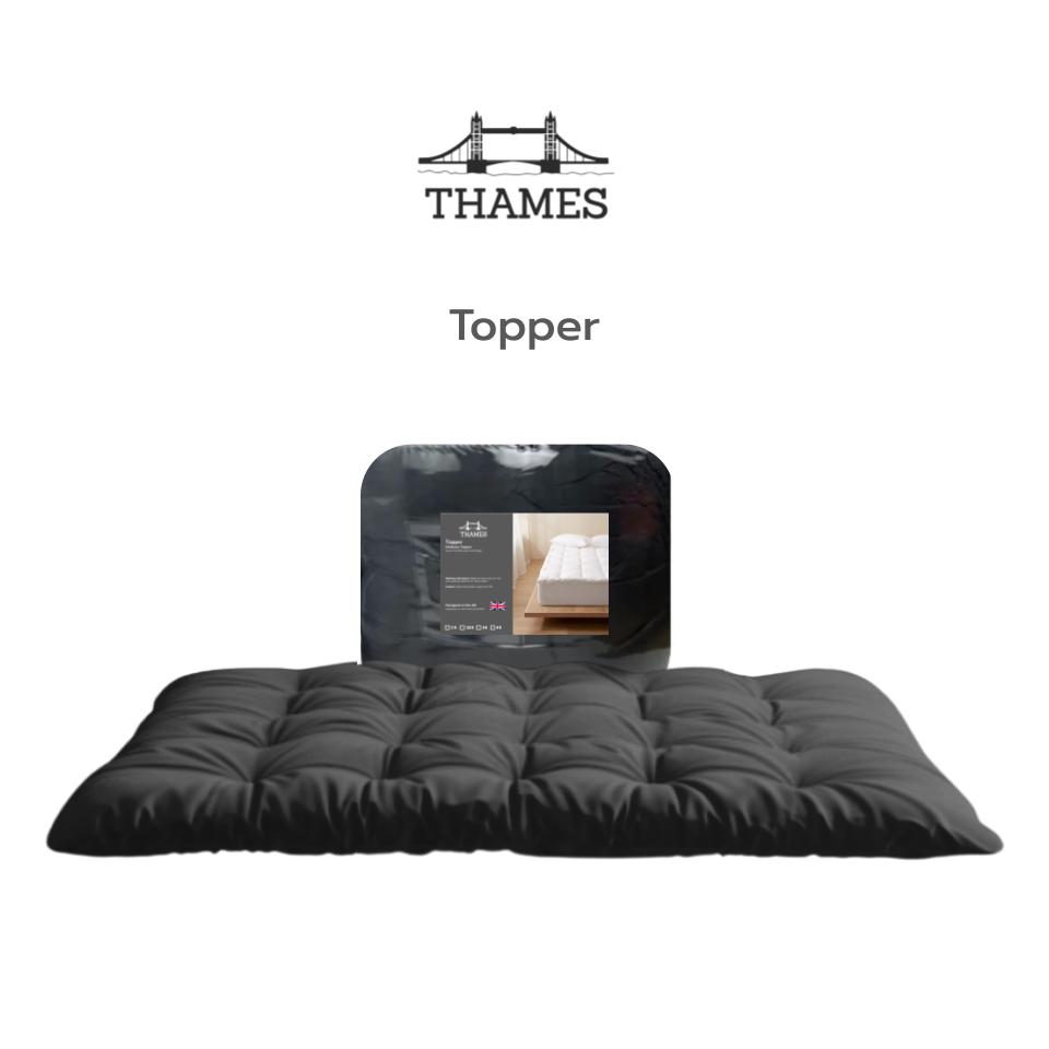 Thames ที่นอนท็อปเปอร์ รุ่น Middle หนา 6 นิ้ว ใยขนห่านเทียม4ชั้นหนานุ่ม ผ้าคัตตอล100%นุ่มไม่ระคายเคือง ราคา 639 บาท*ส่งฟรี