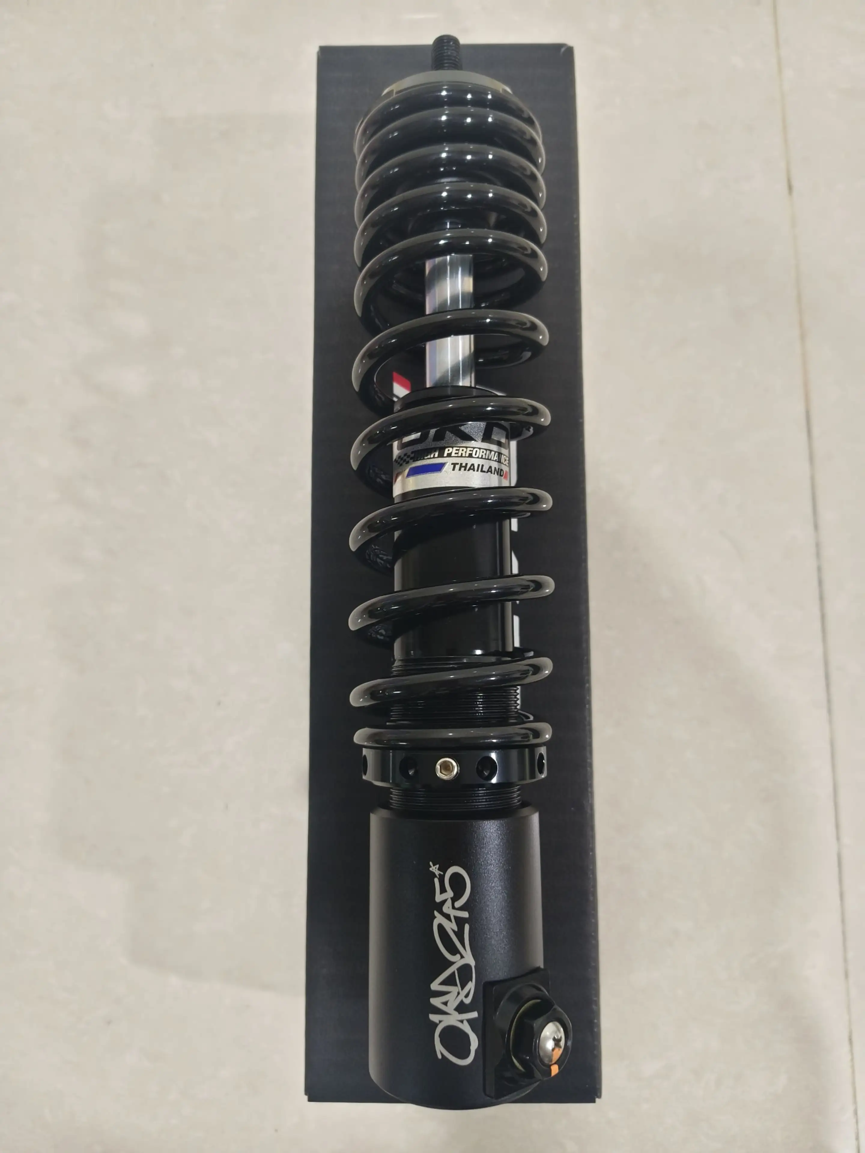 Vespa Okd Front Shock, Lowered Model, Length 245mm, Black, for Vespa, Genuine Okd Shock, Okd Custom Shock.