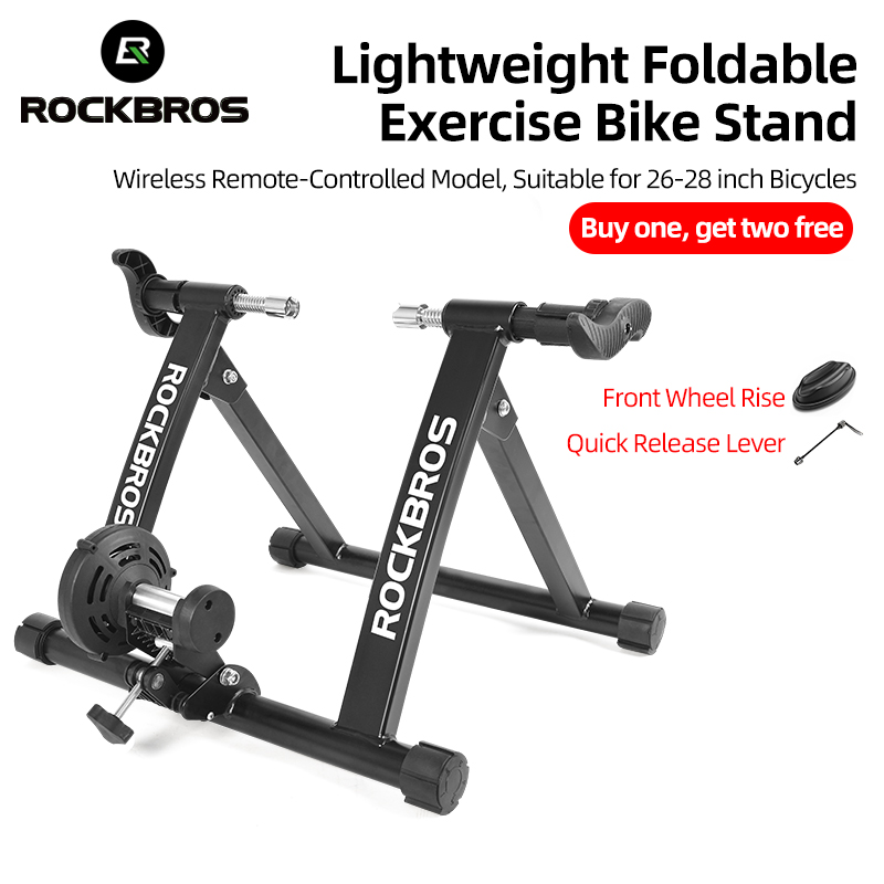 Rockbros จักรยานออกกำลังกาย Magnetic Resistance Trainer Silent Liquid Resistance Trainer MTB จักรยานเสือหมอบฟิตเนสในร่มการแข่งขันการฝึกอบรม ราคา 1,499 บาท*ส่งฟรี