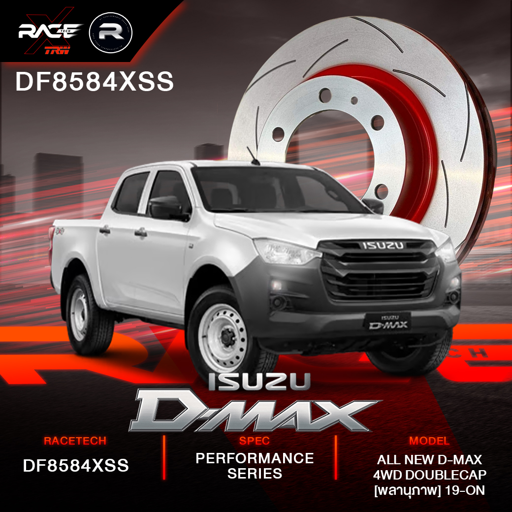 Front Pair of Brake Discs Trw Isuzu All New D-Max 4Wd Grand Plan 19-on / V-Cross 4 Doors / Mu-X Year 2021-on - 320 mm 6 Holes - Df8584Xss (F) L/R - Price for 1 Pair - Genuine ราคา 8,190 บาท*ส่งฟรี