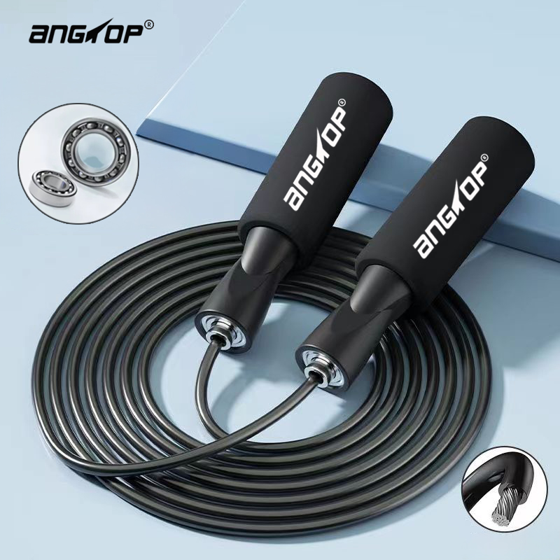 Angtop Speed Rope, Pvc Jump Rope, Adjustable Length, Jump Rope with Ball Bearings That Work Smoothly. Jump Rope. ราคา 204 บาท*ส่งฟรี