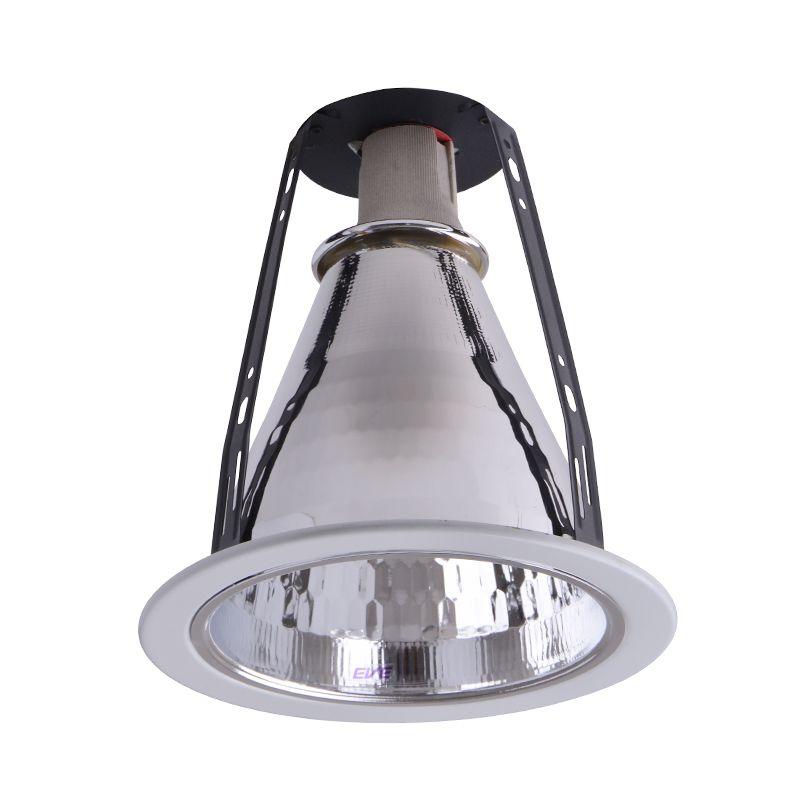 EVE LIGHTING โคมไฟดาวน์ไลท์ E27 หน้ากลม รุ่น ลายเพชร 6 นิ้ว ขนาด 17.8 x 17.8 x 17.7 ซม. สีขาว  Downlight
