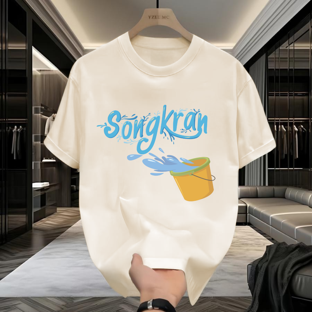 เสื้อยืดสกรีนลายสงกรานต์เท่ๆ เสื้อยืดผู้หญิง เสื้อแฟชั่น เสื้อสตรีท เสื้อผ้านุ่มใส่สบายQ1316 ราคา 68 บาท*ส่งฟรี