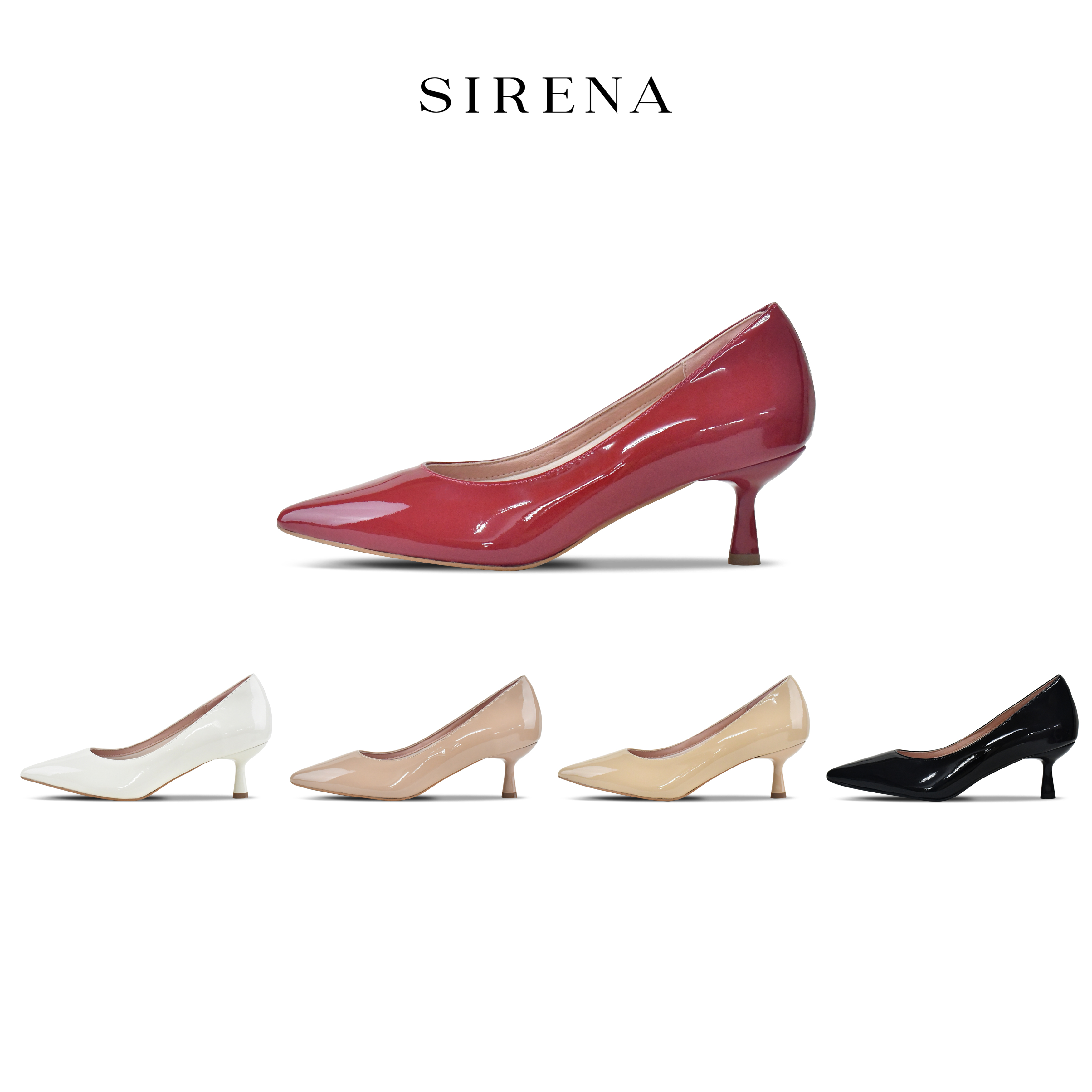 Sirena Genuine Leather Shoes, 2.5 Inch Heel, Natalie Model | Women's Cutchu Shoes ราคา 2,990 บาท*ส่งฟรี