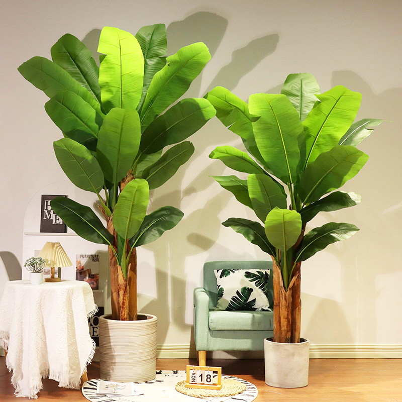 Nordic style auspicious tree high artificial banana tree 120/150/180 m Light weight, easy to move to the house outside. ราคา 2,699 บาท*ส่งฟรี