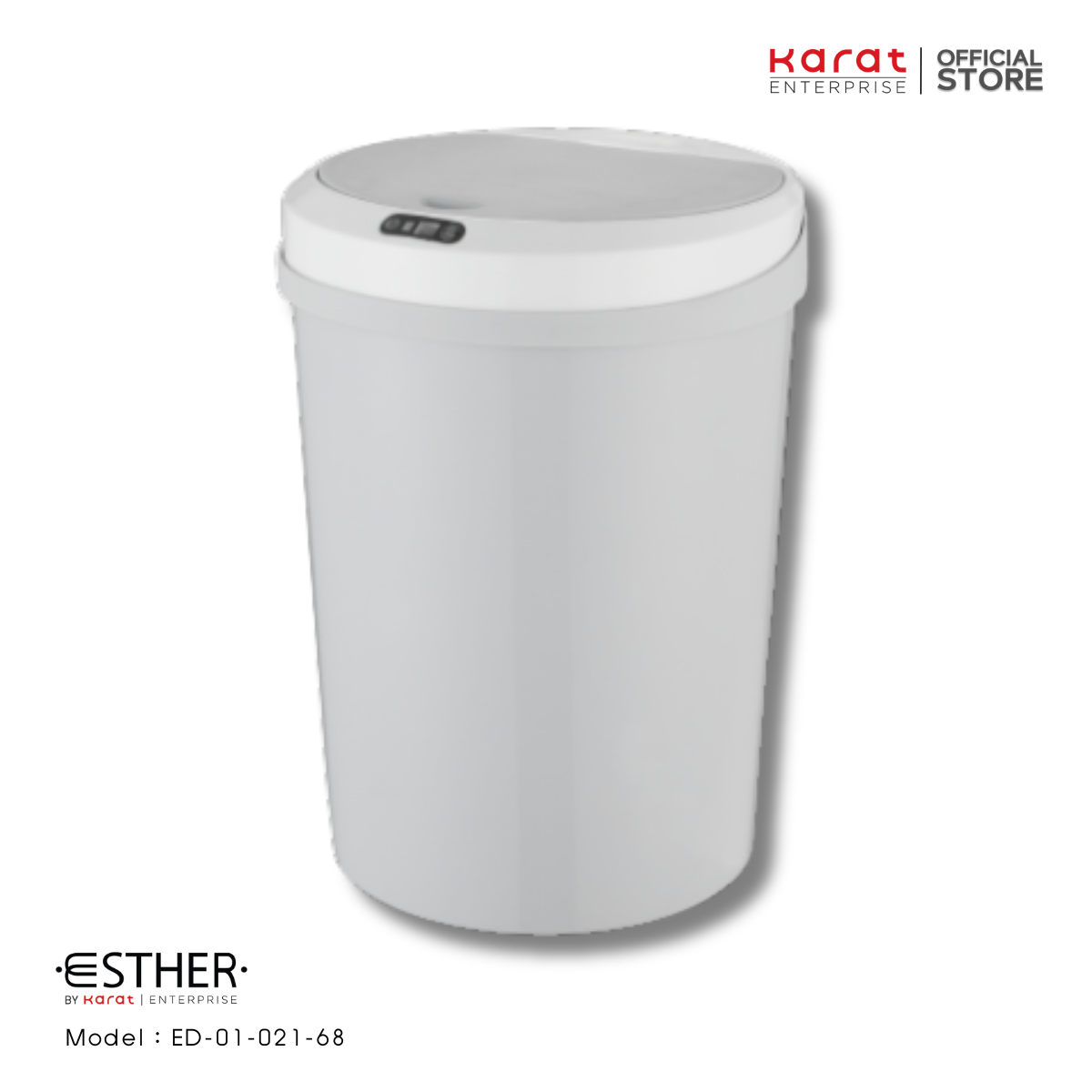 Automatic Sensor Trash Bin (Grey) Round Shape Size 24 High 33 cm 12L : ED-01-021-68 ราคา 699 บาท*ส่งฟรี