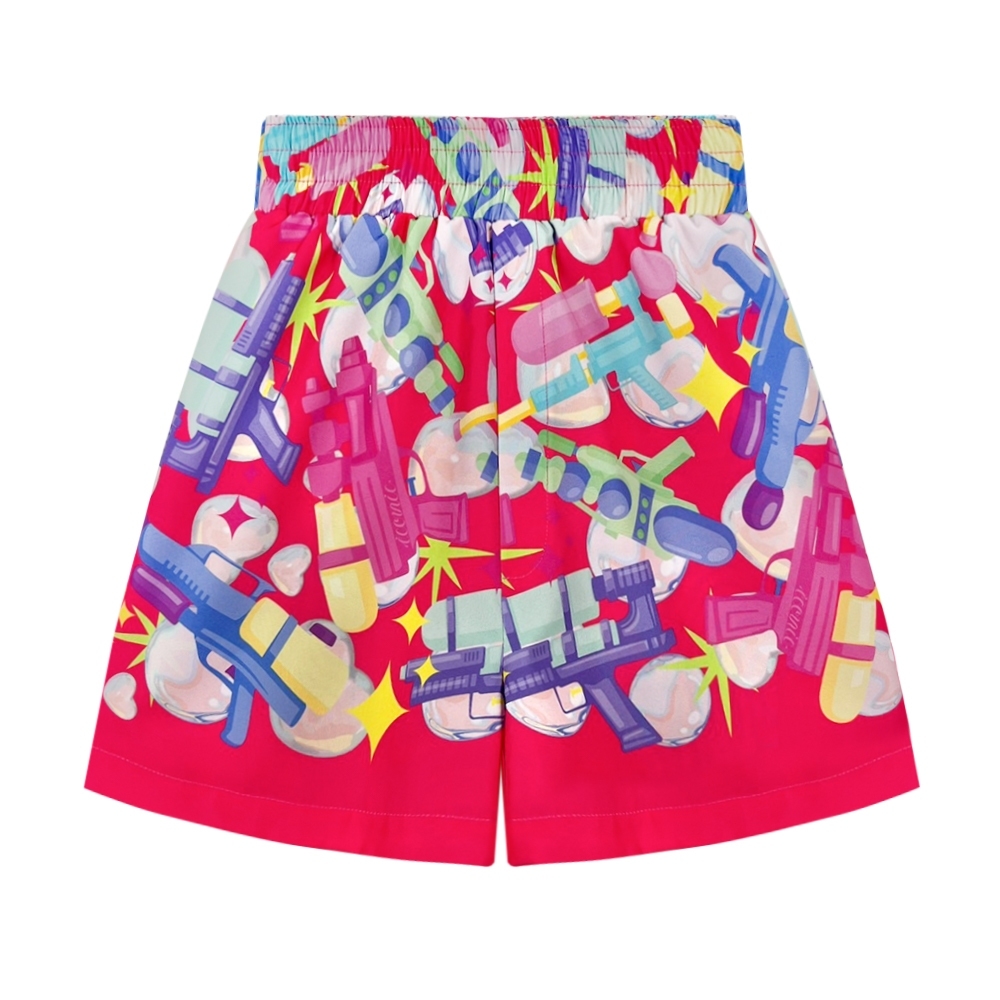 PRE-ORDER 10-14 days iconic bomb shorts elastic waist printed water gun pants running pants silk pants luxury high waist pants ราคา 3,910 บาท*ส่งฟรี