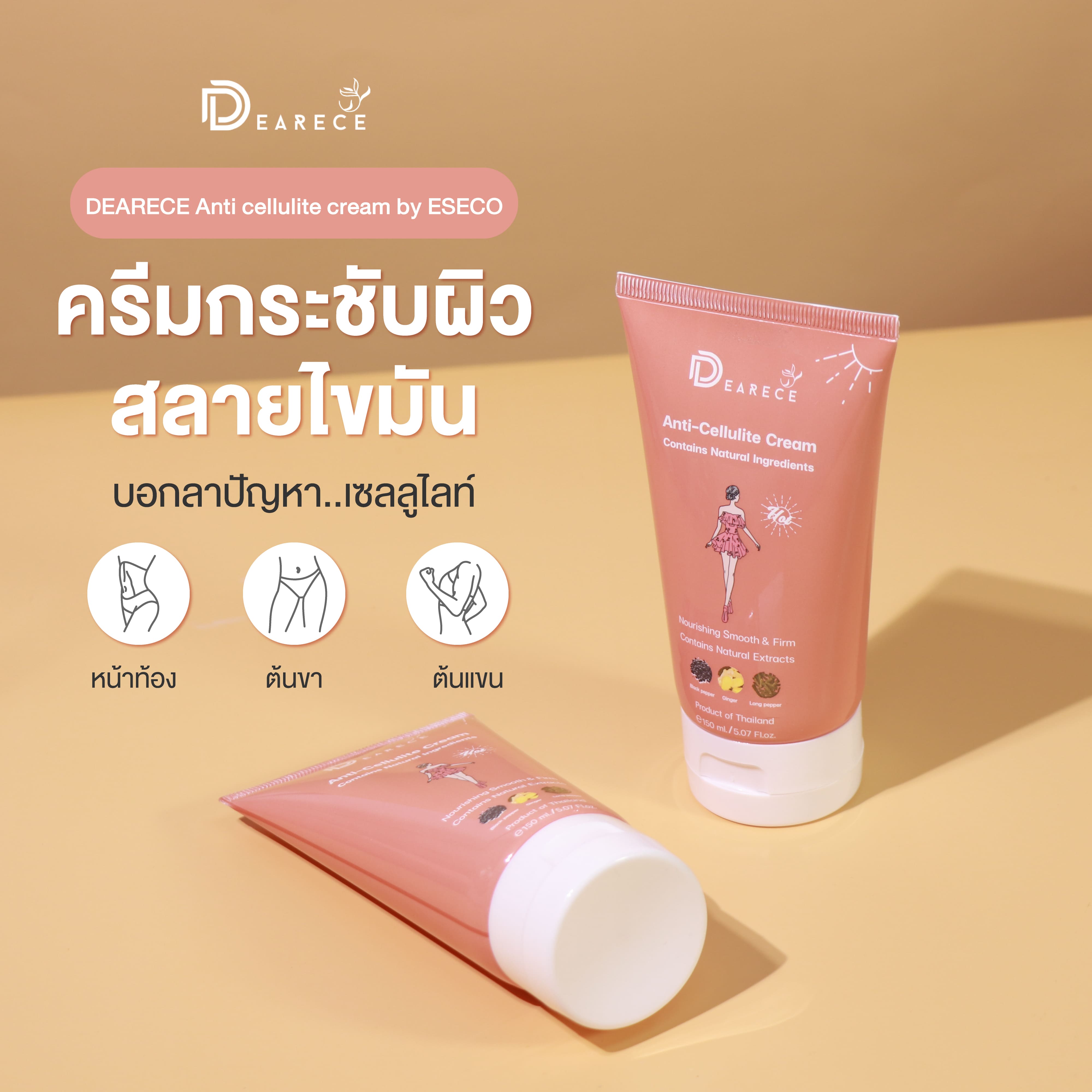 Dearece Anti-Cellulite and Body Firming Cream (Warming Formula) ขนาด 150 Ml. ราคา 1,250 บาท*ส่งฟรี