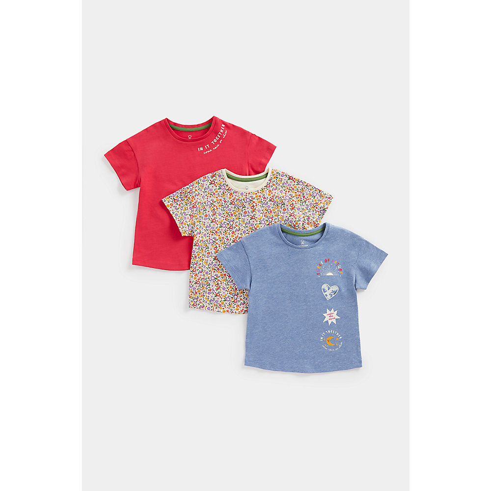 เสื้อยืดเด็กผู้หญิง Mothercare Force Of Nature T-Shirts - 3 Pack CD177 ราคา 645 บาท*ส่งฟรี