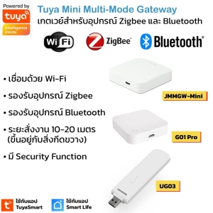 ภาพหน้าปกสินค้าTuya Mini Multi-Mode Gateway เกตเวย์ Zigbee+Bluetooth+BLE Mesh สำหรับเชื่อมต่อกับเซ็นเซอร์และอุปกรณ์ Zigbee และ Bluetooth (ใช้กับแอพ TuyaSmart หรือ Smart Life) ที่เกี่ยวข้อง