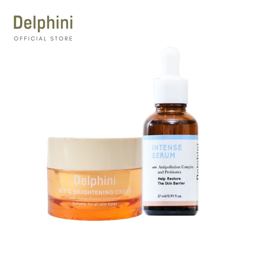 Brightening Set : Delphini Intense Seum + Delphini Vit C Brightening Cream ราคา 1,400 บาท*ส่งฟรี