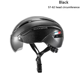 ROCKBROS หมวกนิรภัยสำหรับจักรยานผู้ชาย EPS Integrally-Molded ระบายอากาศน็อคแว่นตาหญิงชายเลนส์ Aero MTB จักรยานเสือหมอบหมวกนิรภัย
