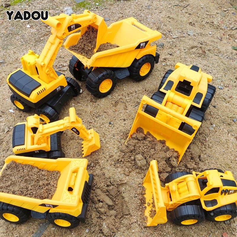 YADOU Large Engineering Vehicle Set Simulation Anti-fall Excavator Sliding Children's Boys Beach Toy Car ราคา 66 บาท*ส่งฟรี
