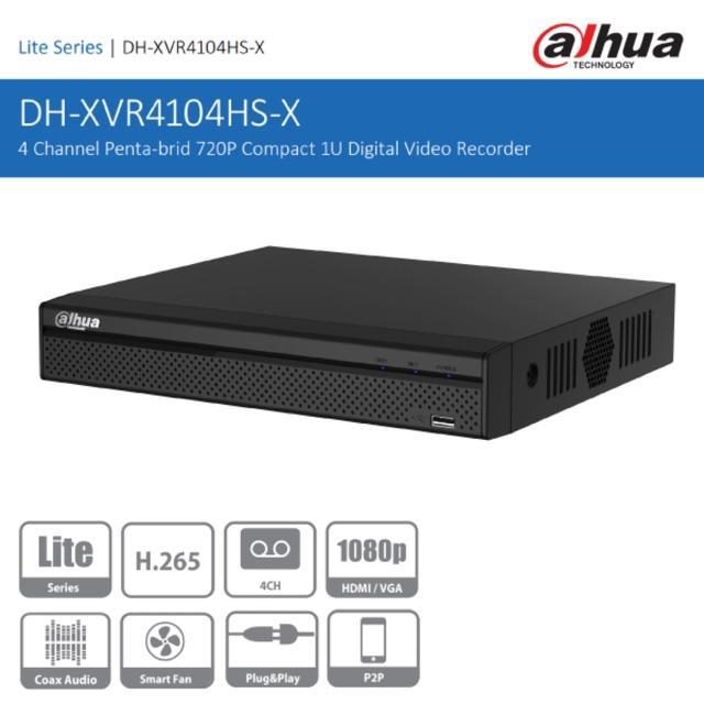 เครื่องบันทึก DH-XVR4104HS-X เครื่องบันทึก XVR ราคา 1,400 บาท*ส่งฟรี