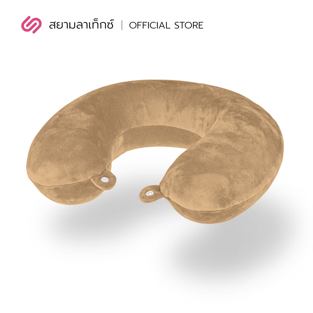 Siamlatex หมอนรองคอใยสังเคราะห์ รุ่น Colly นุ่ม ฟู รองรับต้นคอได้ดีเยี่ยม ผ้านิ่ม ช่วยระบายอากาศ ใส่นานแค่ไหนก็ไม่ร้อน มีกระดุมเพื่อล็อคให้
