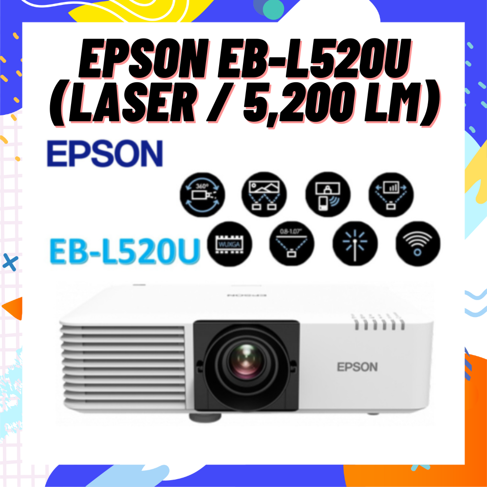 Epson Eb-L520U (Laser / 5,200 Lm) Projector, High Light, Projects Large Screens ราคา 159,000 บาท*ส่งฟรี