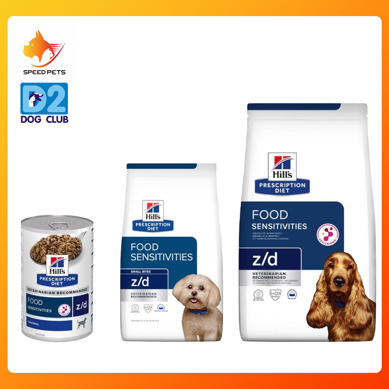 Hill's z/d dog food allergy 1.5 - 3.63 kg and canned food ฮิลล์ อาหารสุนัขแพ้อาหาร อาหารสุนัขแพ้ไก่ อาหารสุนัข ที่มีปัญหาแพ้อาหาร ขนาด 1.5 - 3.63 kg และ อาหารเปียกสุนัขแพ้อาหาร อาหารกระป๋องสุนัขแพ้อาหาร ราคา 1,093 บาท*ส่งฟรี