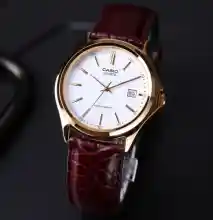 ภาพขนาดย่อของสินค้านาฬิกา Casioแท้ รุ่น MTP-1183Q-7ADF นาฬิกาผู้ชาย สายหนังสีน้ำตาล หน้าปัดสีขาว สุดหรู - 100% ประกันศูนย์ 1 ปีเต็ม