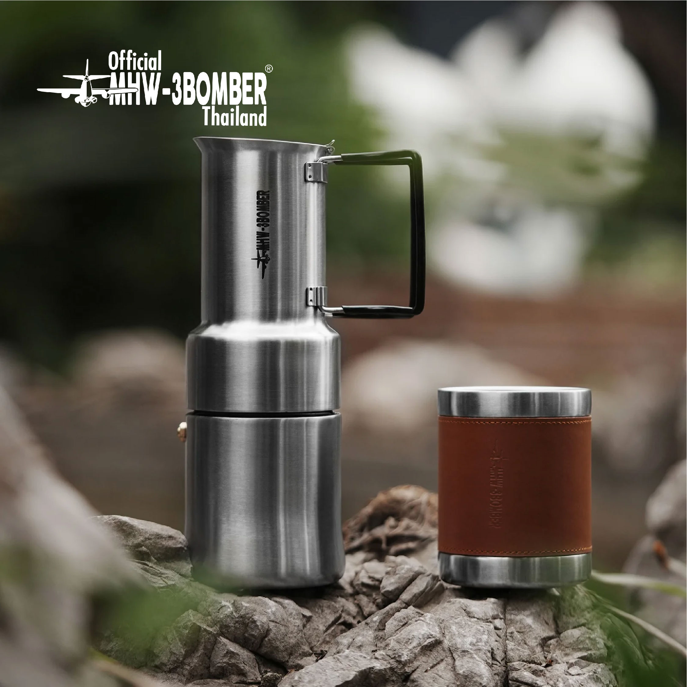 MHW-3BOMBER MET Outdoor Moka Pot หม้อต้มกาแฟโมก้าพอท ราคา 2,350 บาท*ส่งฟรี