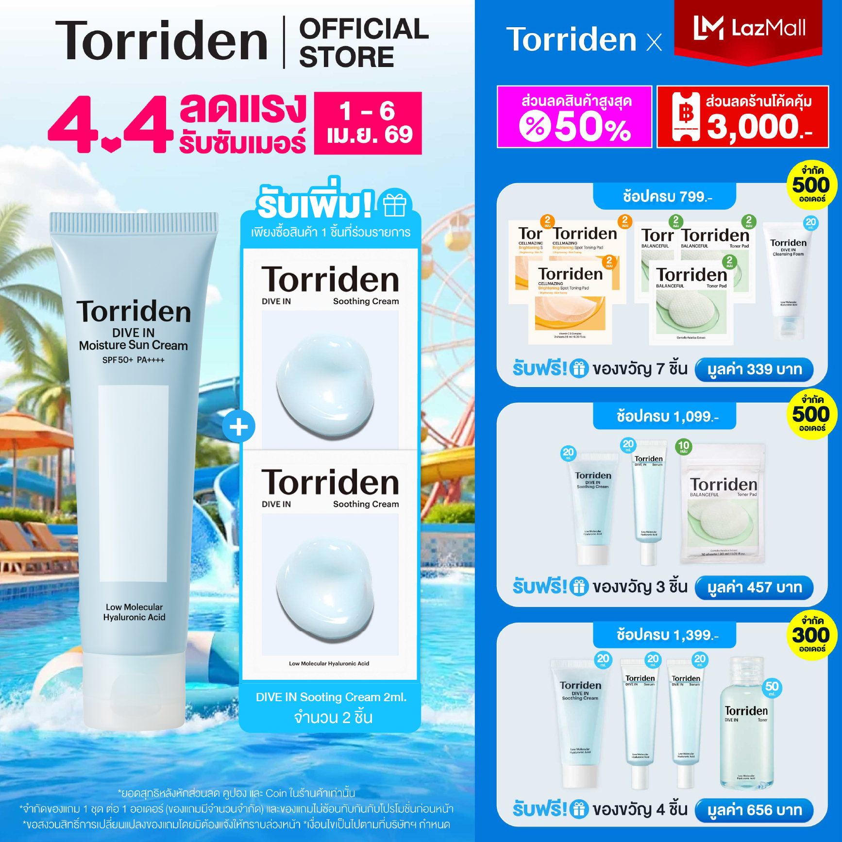 Torriden Dive-In Watery Moisture Sun Cream Spf 50+Pa++++ (60ml) Torriden Sunscreen Soothes and Moisturizes the Skin.