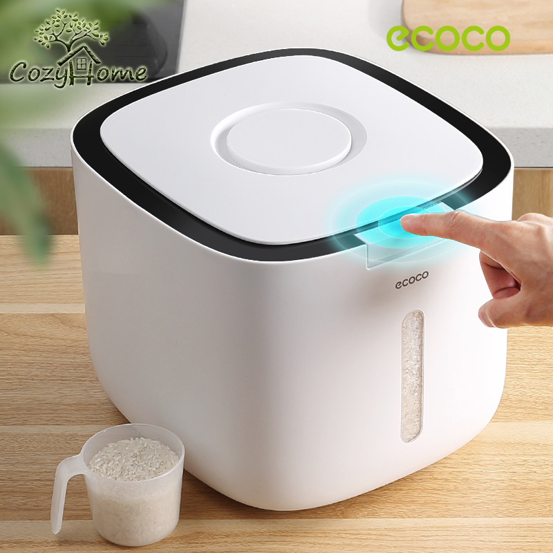 [Ready to deliver] ecoco rice box with lid, free rice storage box, measuring cup 5g/10g E2005 ราคา 255 บาท*ส่งฟรี