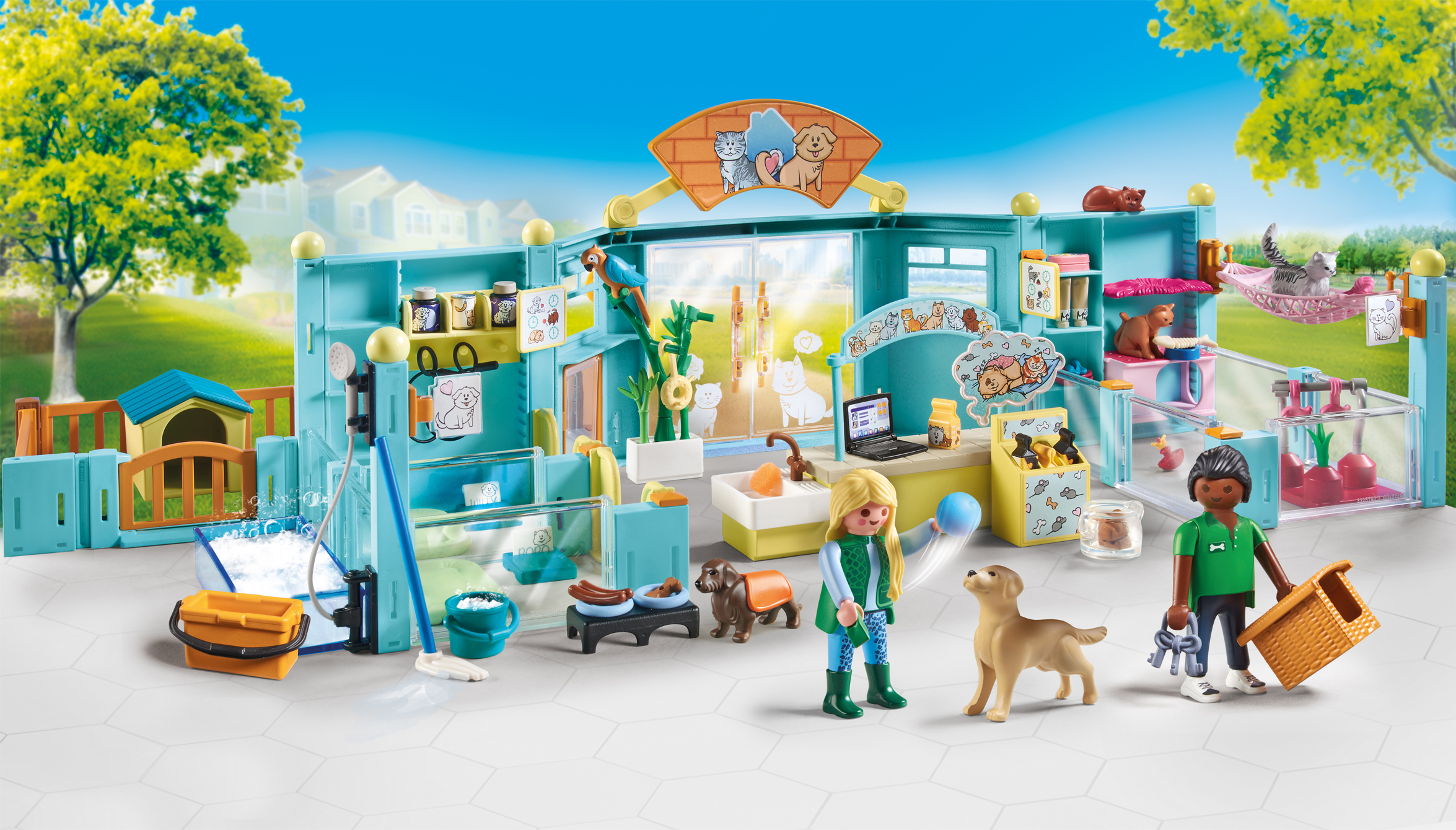 Playmobil 71742 Pet grooming Animal Hotel เพ็ทกรูมมิ่ง โรงแรมสัตว์เลี้ยง ราคา 2,990 บาท*ส่งฟรี