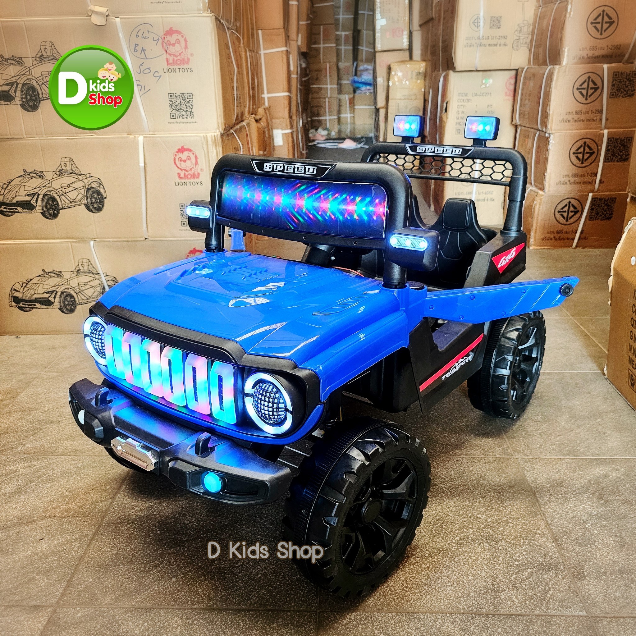 รถแบตเตอรี่เด็กนั่ง รถแบตเตอรี่เด็ก รถเด็กนั่ง ทรงจีฟมินิ ขนาด 5 มอเตอร์ No.034 รุ่นใหม่หน้าจีฟ ราคา 2,490 บาท*ส่งฟรี