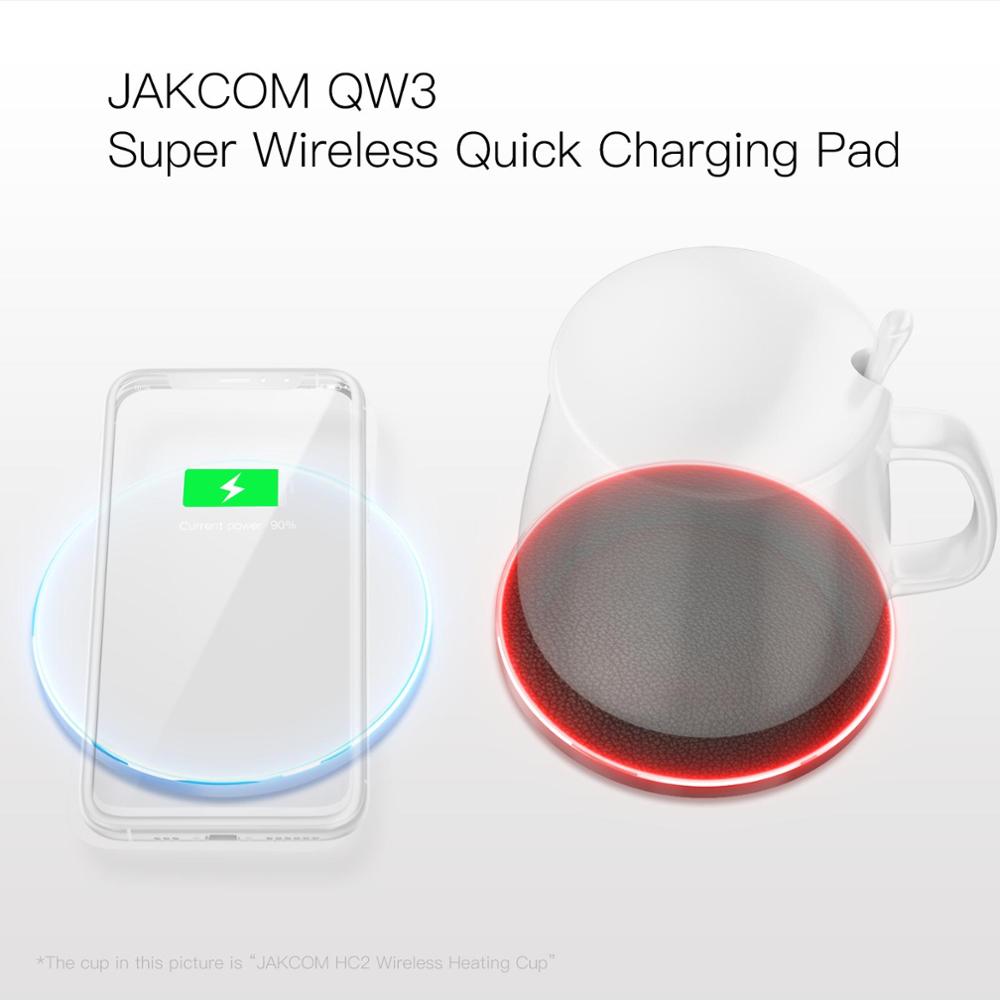 อันดับ 1 JAKCOM QW3 ปี 2020 แผ่นชาร์จไร้สาย Wireless Quick Charging Pad 18W high-power รองรับ wireless heating cup