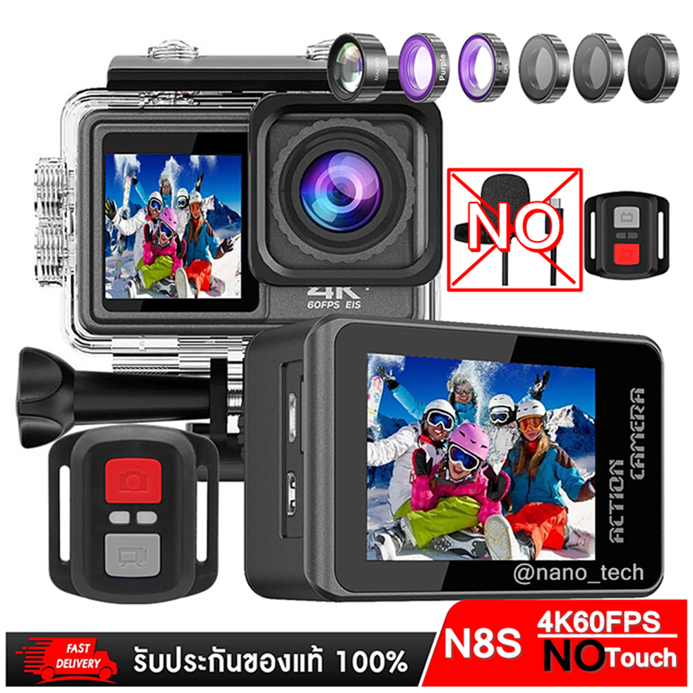 NEW Nanotech 2023 กล้องเซลฟี่สไตล์ใหม่ หน้าจอคู่ 4K 60fps 24MP EIS ถ่ายภาพ วีดีโอ กีฬา เเถมฟรี เลนส์เปลี่ยนได้ 6 ชุด(ไม่สัมผัส) ราคา 4,590 บาท*ส่งฟรี