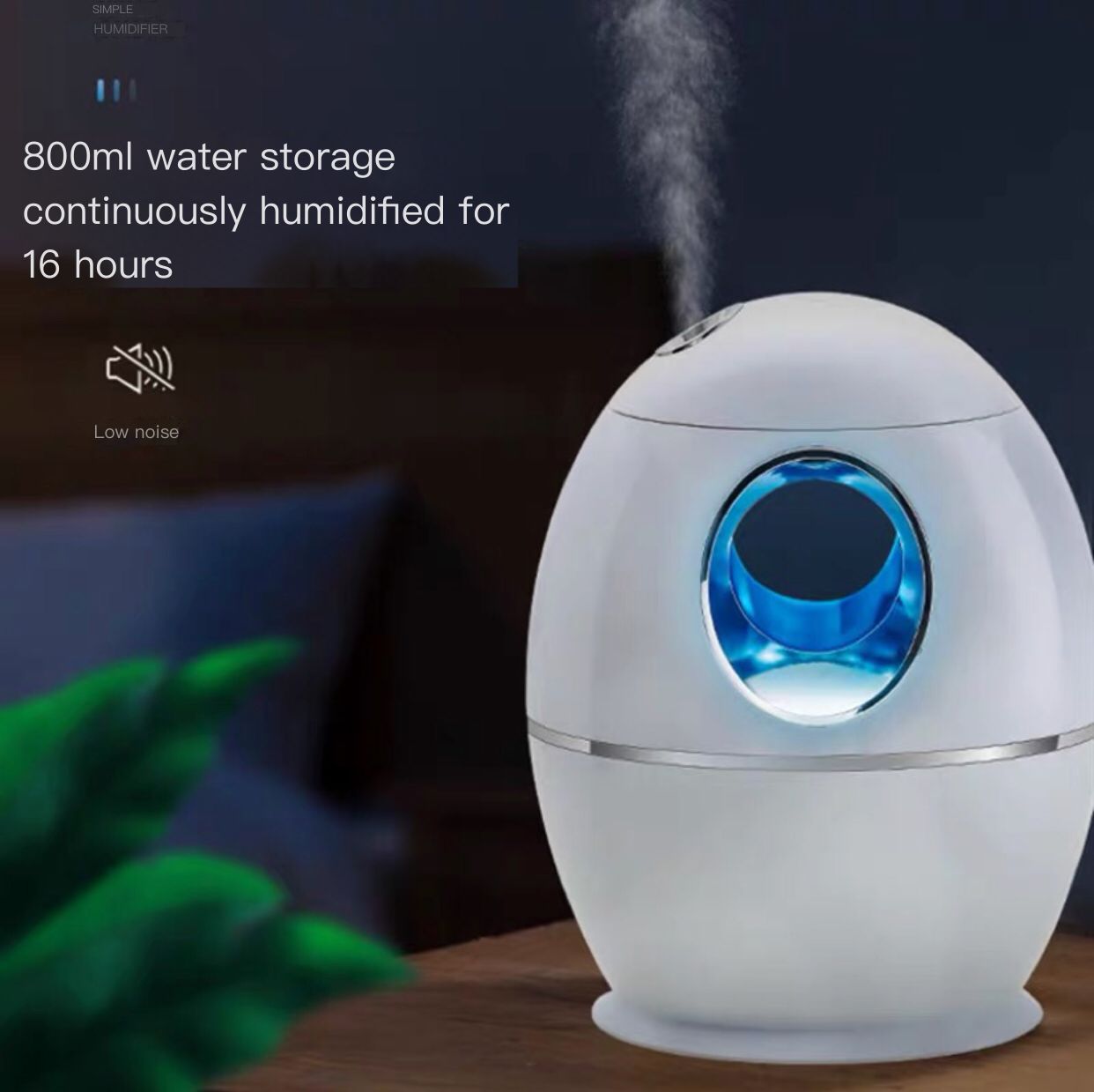 เครื่องฟอกอากาศ เครื่องทำความชื้น เครื่องพ่นไอน้ำ Air purifier Humidifier  มีไฟ LED เปลี่ยนสี ขนาดพกพา