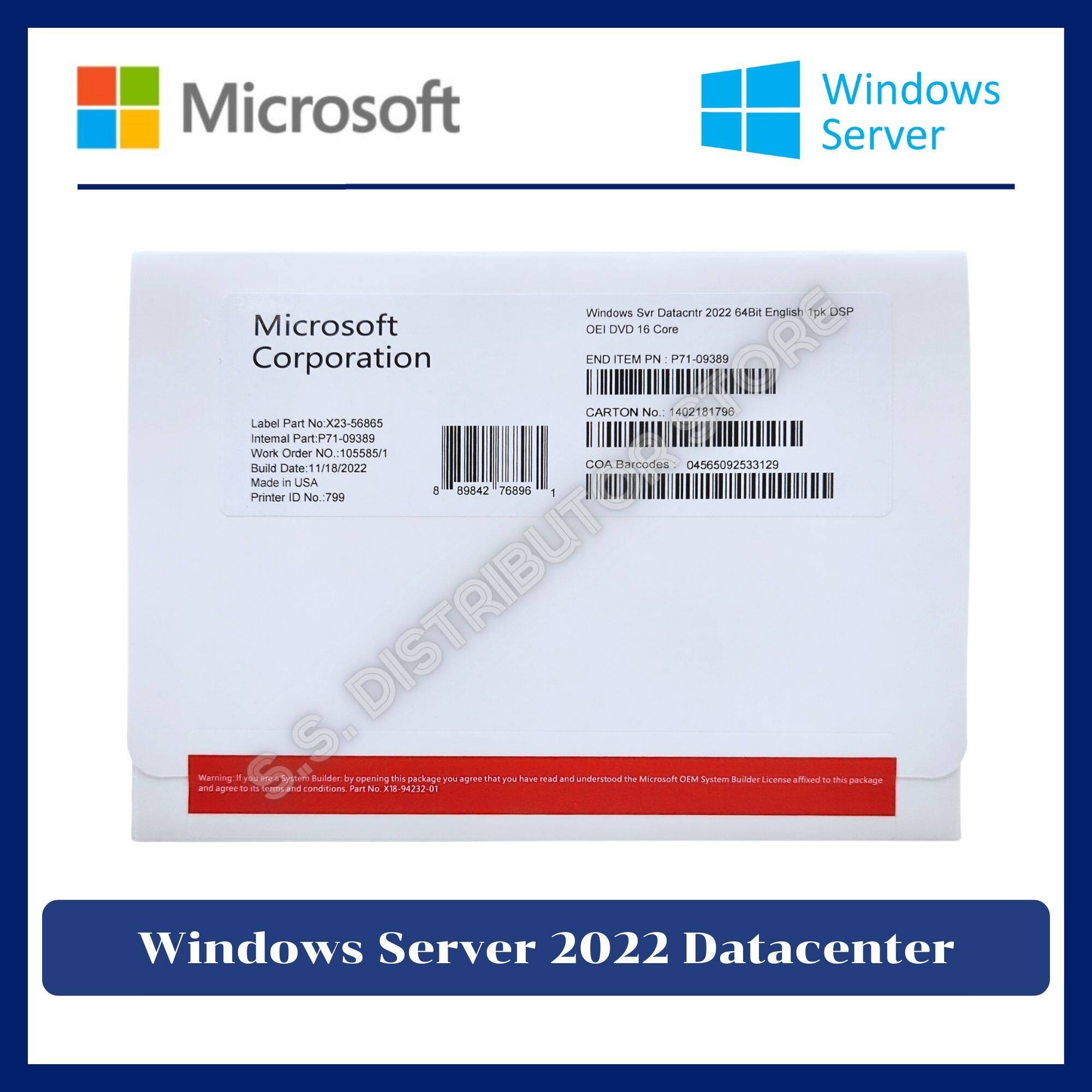 Windows Server 2019 Standard 64 Bit (OEM) P73-07788 | Lazada.co.th