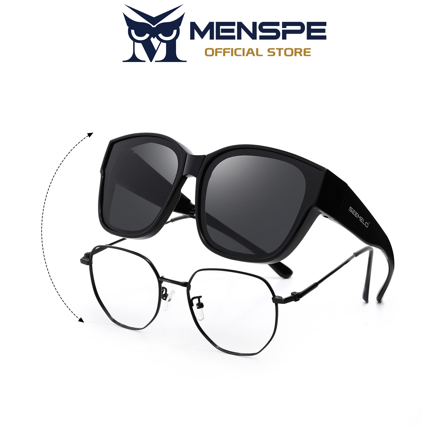 MENSPE Foldable Sunglasses for Men and Women Large Frame Fashion Sunglasses Polarized Sunglasses for Summer Polarized Sunglasses for Outdoor Travel, Walking, Shopping, and Driving. ราคา 179 บาท*ส่งฟรี