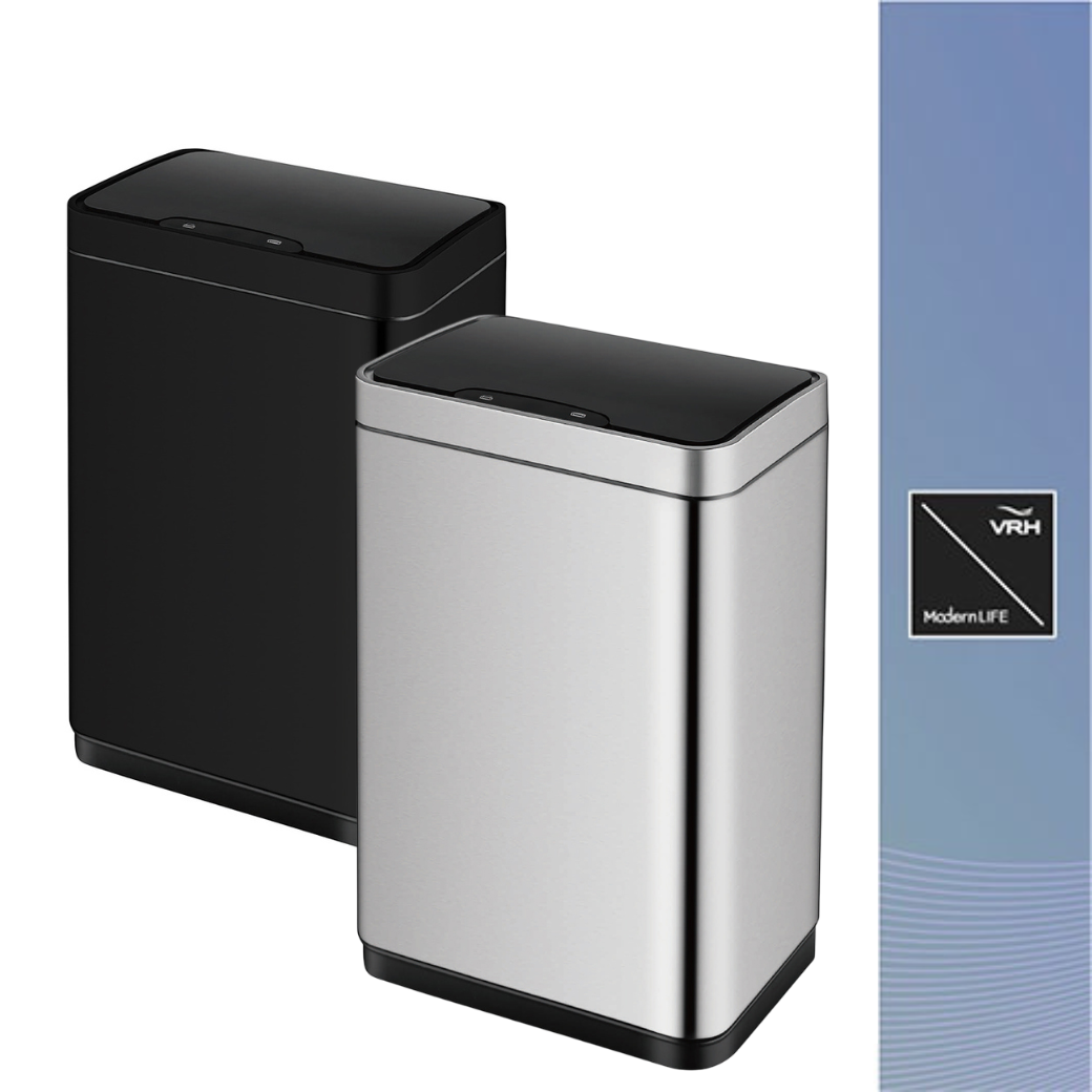 VRH ถังขยะอัตโนมัติ JAVA ถังขยะสเตนเลสเปิด-ปิดระบบเซนเซอร์ ใส่ถ่านอัลคาไลน์ ขนาด 30 ลิตร JAVABR-JH8828BC-30L ราคา 2,790 บาท*ส่งฟรี