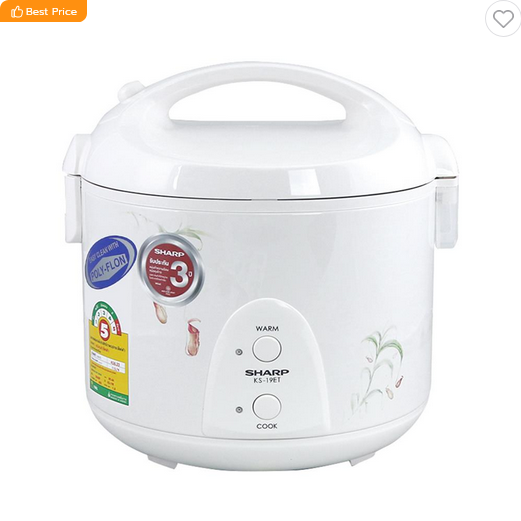 หม้อหุงข้าว MANUAL SHARP KS19ET 1.8 ลิตร ราคา 1,790 บาท*ส่งฟรี