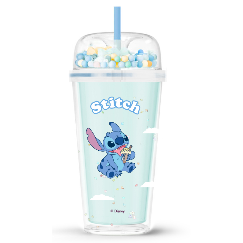แก้วน้ำพลาสติกสองชั้น พร้อมหลอด Disney Lilo & Stitch Collection (480mL) ราคา 152 บาท*ส่งฟรี