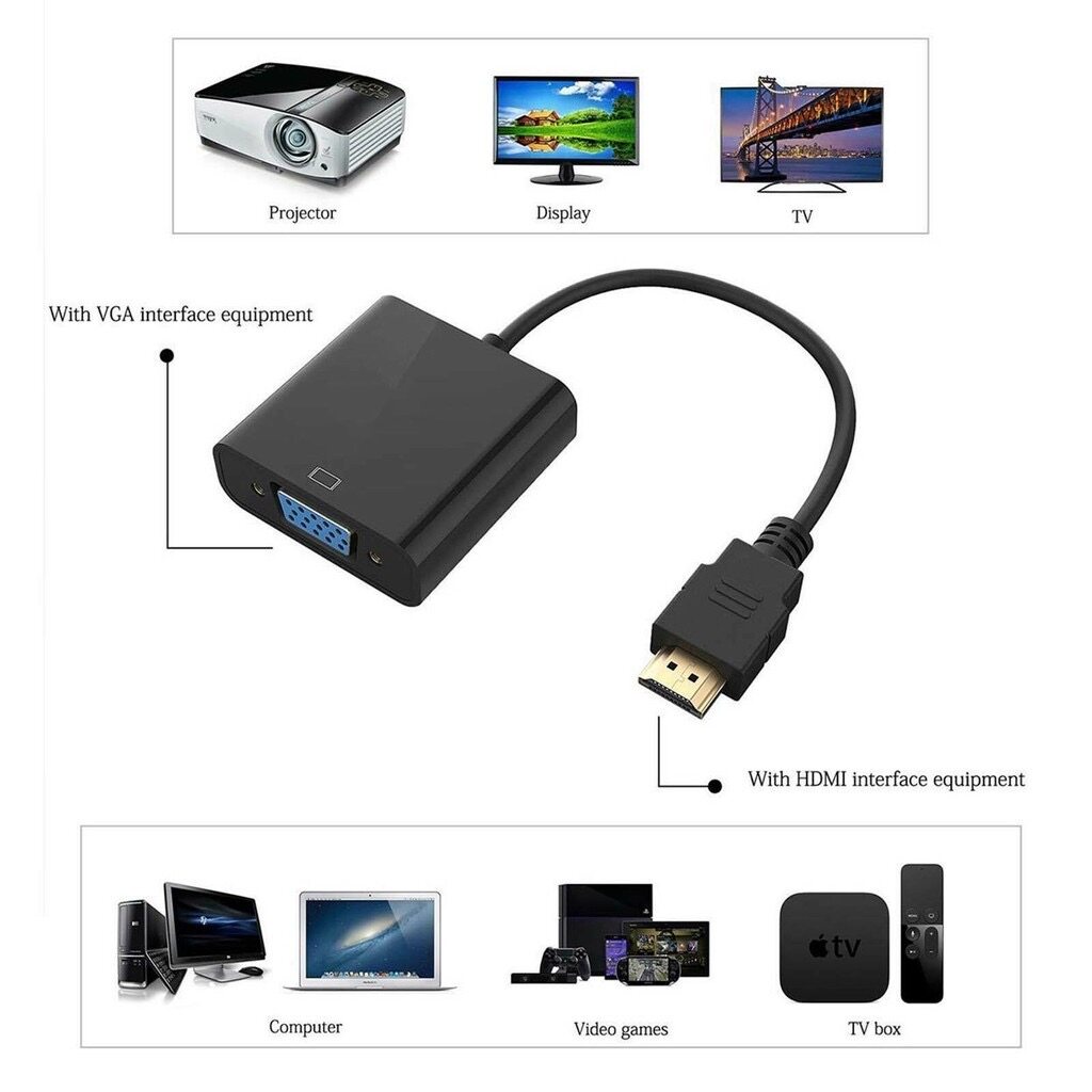 HDMI Male to VGA Female Converter สายยาว20cm