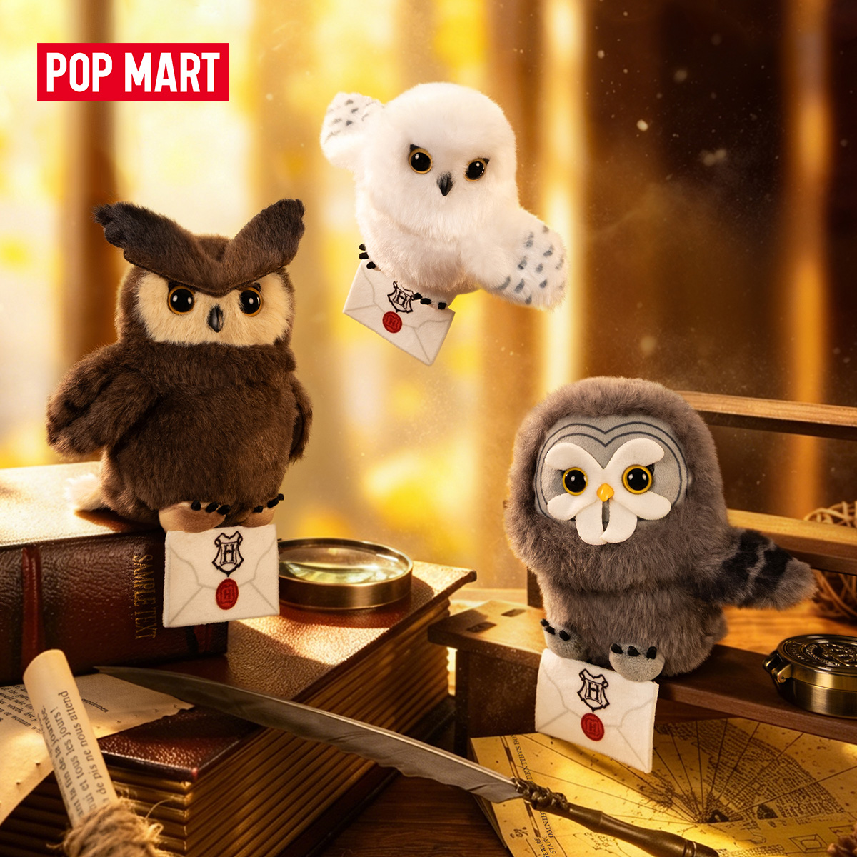 POP MART Harry Potter Owl Furry Pendant Blind Box ราคา 380 บาท*ส่งฟรี